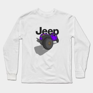 Jeep Design - Purple Long Sleeve T-Shirt